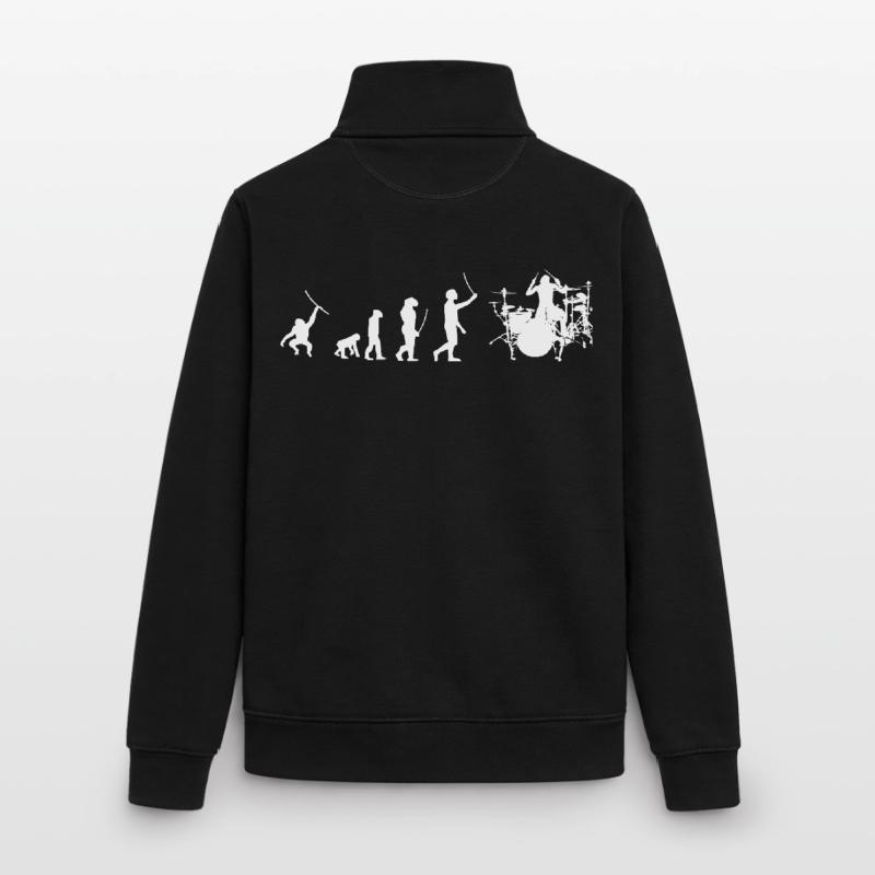 Evolution Drummer Unisex Organic Zip Sweatshirt von Stanley/Stella