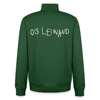 ois leiwand wien dialekt wienerisch - Unisex Organic Zip Sweatshirt von Stanley/Stella - Flaschengrün - Hinten - AI Model Male 185 dark (185cm)