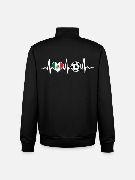 Mexico Football - Unisex Organic Zip Sweatshirt by Stanley/Stella - black