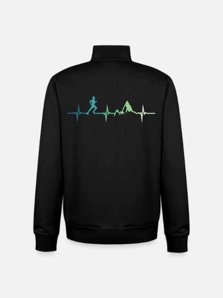 Trailrunning-Herzschlag - Unisex Organic Zip Sweatshirt von Stanley/Stella - Schwarz
