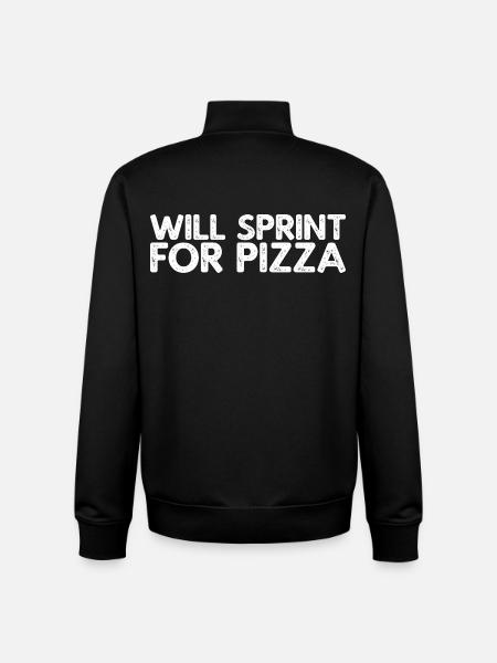Will Sprint For Pizza - Unisex Organic Zip Sweatshirt by Stanley/Stella - black