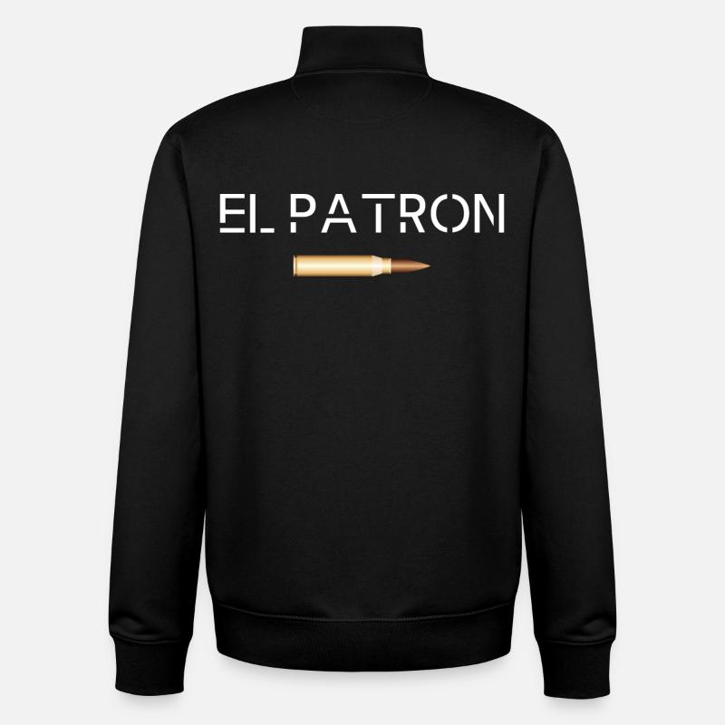 El Patron – Le look G le plus populaire - Sweat zippé unisexe en coton bio Stanley/Stella - noir
