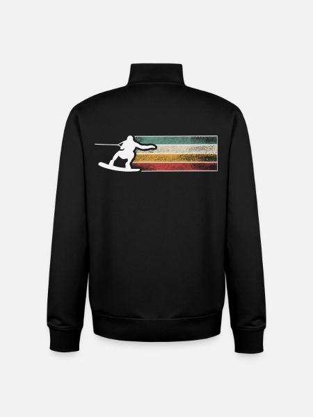 Wakeskate Wakeskating Wakeskater Wakeboard - Unisex Organic Zip Sweatshirt by Stanley/Stella - black