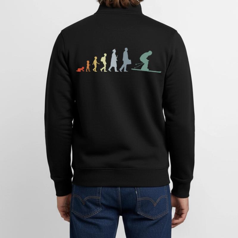 Évolution du ski Sweat zippé unisexe en coton bio Stanley/Stella