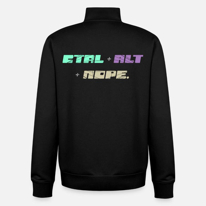 CTRL ALT Nope - Unisex Organic Zip Sweatshirt von Stanley/Stella - Schwarz