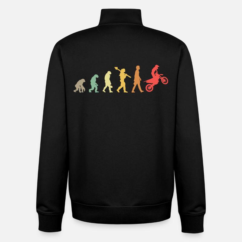Evolution Motocross - Unisex Organic Zip Sweatshirt von Stanley/Stella - Schwarz