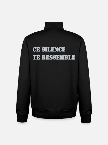 THIS SILENCE IS LIKE YOU - Unisex Organic Zip Sweatshirt by Stanley/Stella - black