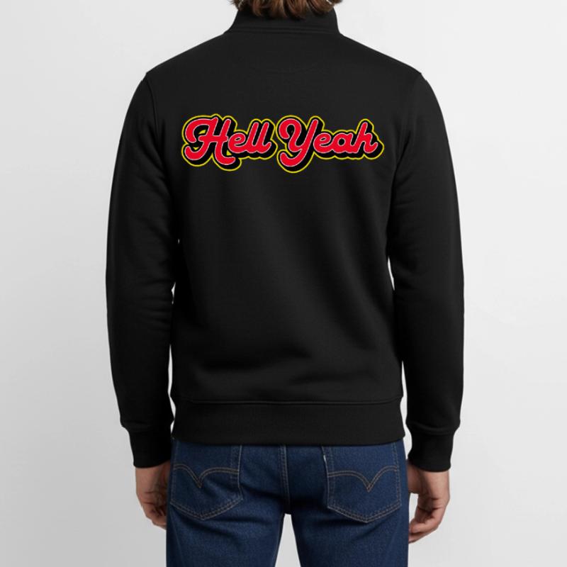 Hell yes 3D Retro Script Unisex Organic Zip Sweatshirt von Stanley/Stella