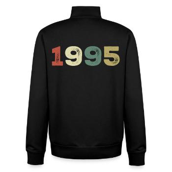 1995 Jahrgang 1995 - Unisex Organic Zip Sweatshirt von Stanley/Stella - Schwarz - Hinten - AI Model Male 185 light (185cm)