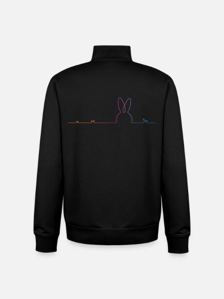 Easter Bunny Easter - Unisex Organic Zip Sweatshirt by Stanley/Stella - black