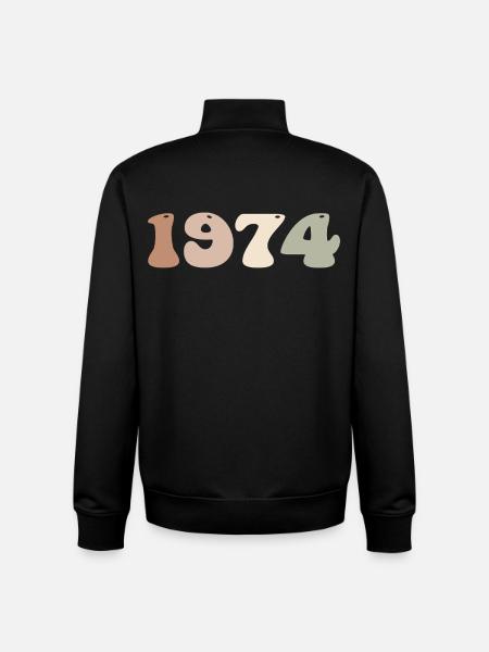 1974 - Sweat zippé unisexe en coton bio Stanley/Stella - noir