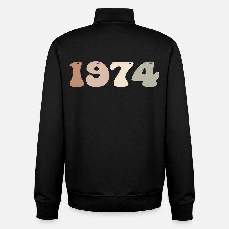 1974 - Sweat zippé unisexe en coton bio Stanley/Stella - noir