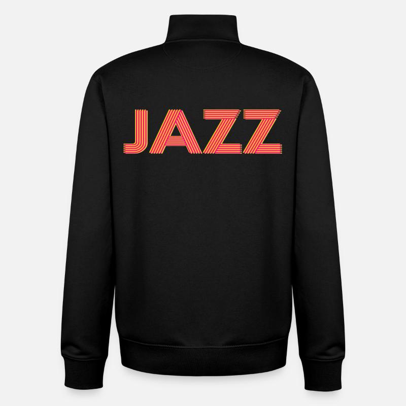 jazz - Unisex Organic Zip Sweatshirt by Stanley/Stella - black