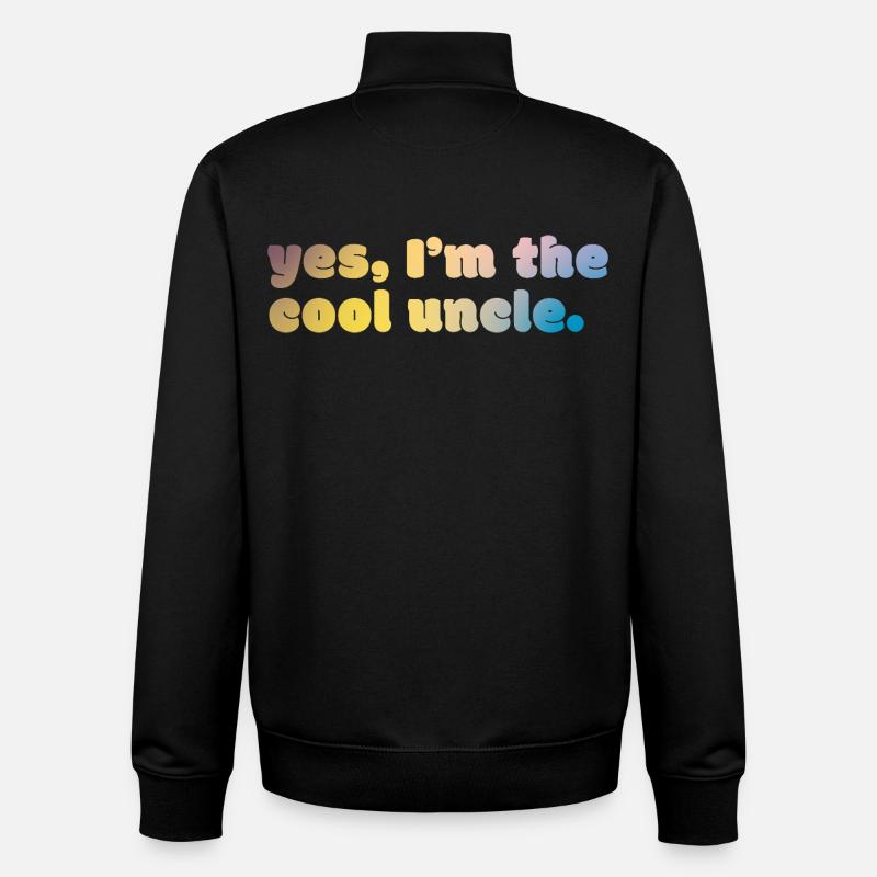 Cool Uncle Statement - Unisex Organic Zip Sweatshirt by Stanley/Stella - black