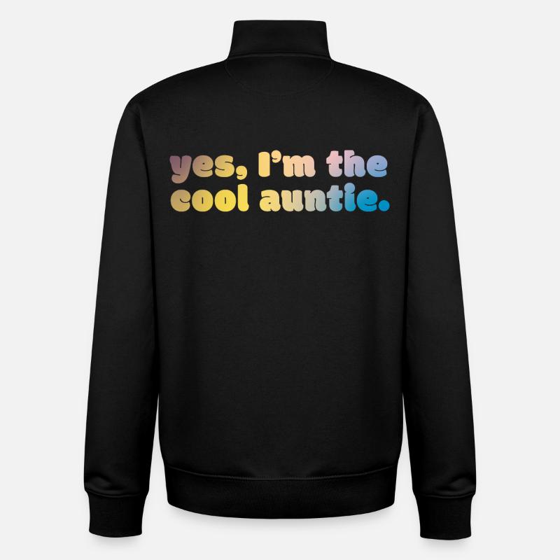 Cool Auntie Statement - Unisex Organic Zip Sweatshirt von Stanley/Stella - Schwarz