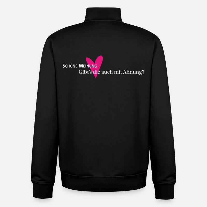 Opinion et intuition - Sweat zippé unisexe en coton bio Stanley/Stella - noir