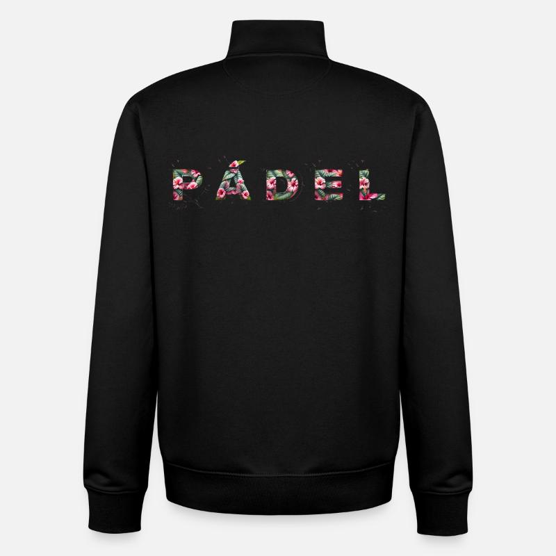 Padel Sport - Sweat zippé unisexe en coton bio Stanley/Stella - noir
