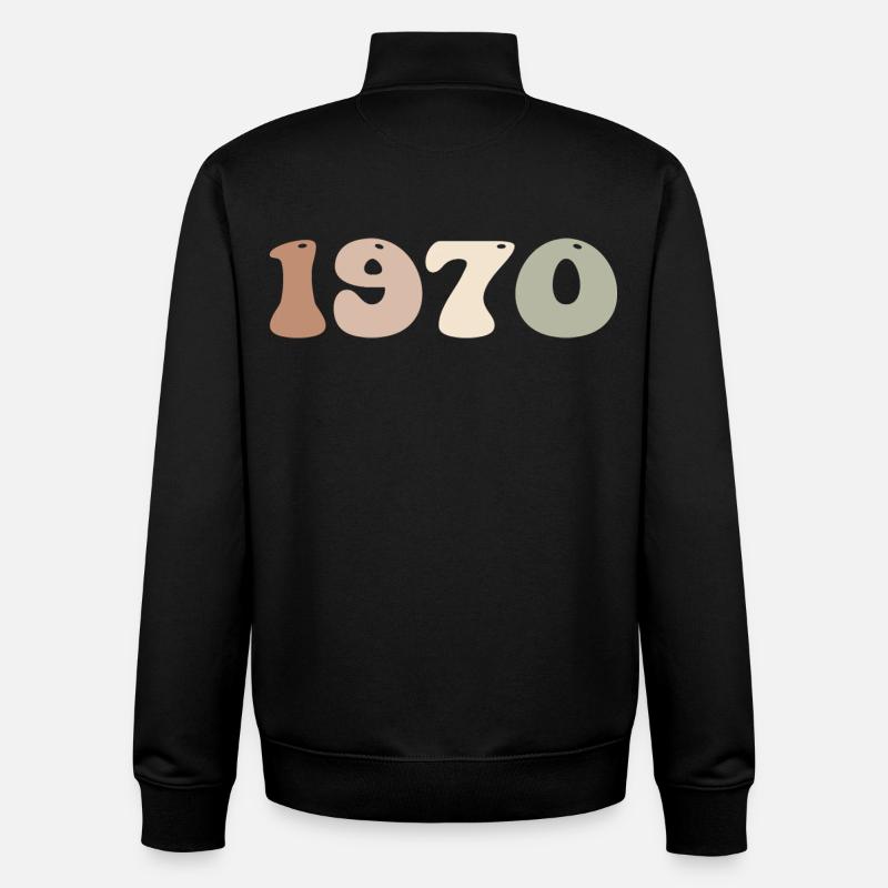 1970 - Sweat zippé unisexe en coton bio Stanley/Stella - noir