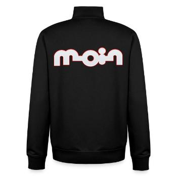 Bonjour - Sweat zippé unisexe en coton bio Stanley/Stella - noir - Dos - AI Model Male 185 light (185cm)