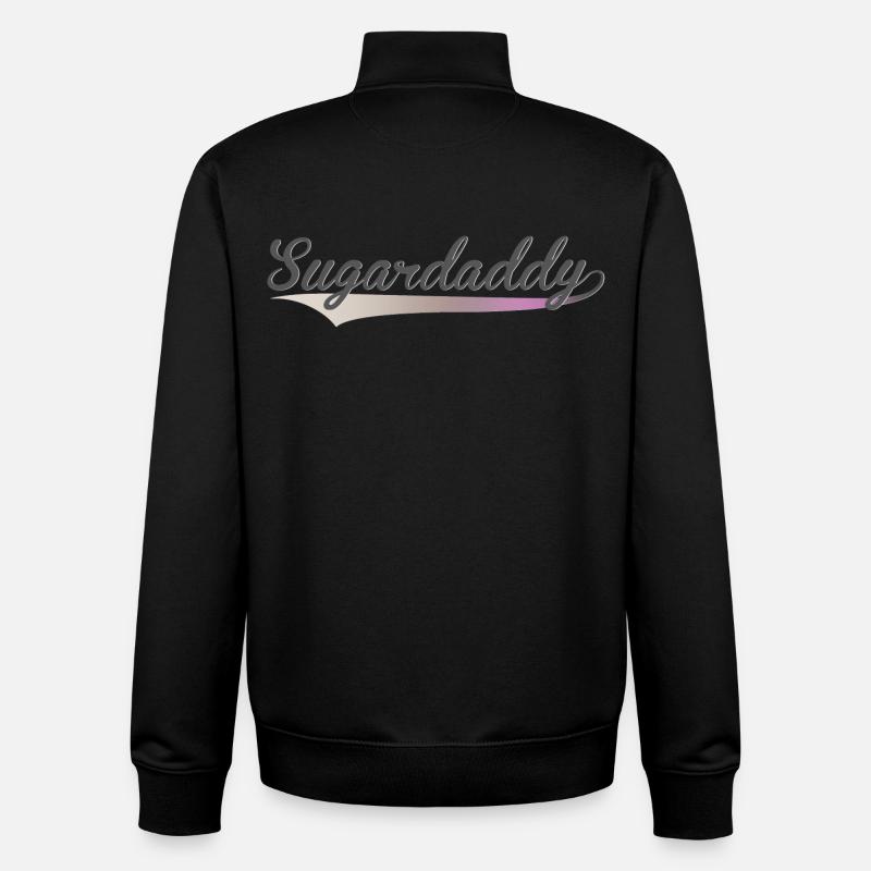 sugardaddy - Sweat zippé unisexe en coton bio Stanley/Stella - noir