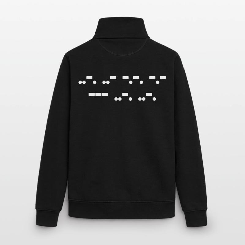F*** Off en code Morse Sweat zippé unisexe en coton bio Stanley/Stella