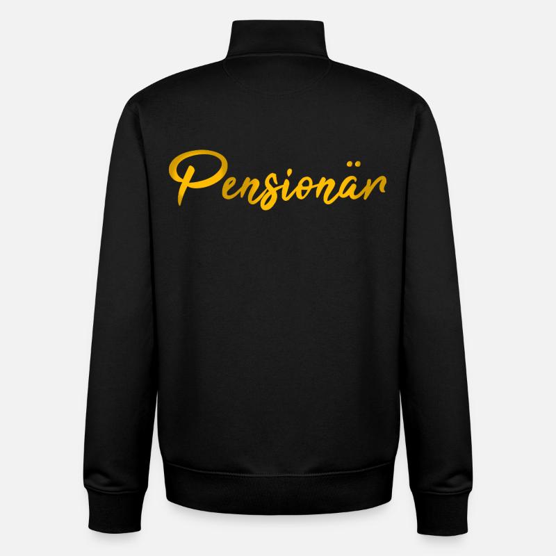 Écriture Cadeau de retraité - Sweat zippé unisexe en coton bio Stanley/Stella - noir