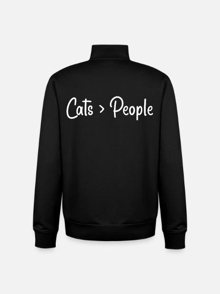 Cat lovers - Unisex Organic Zip Sweatshirt by Stanley/Stella - black