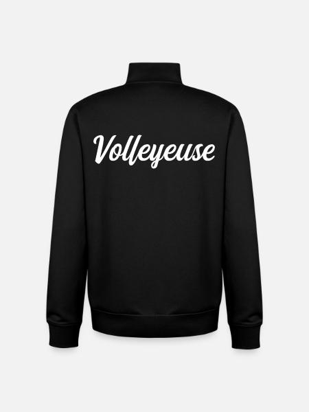 Volleyeuse - Sweat zippé unisexe en coton bio Stanley/Stella - noir