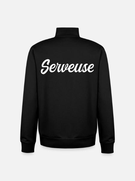 Serveuse  - Sweat zippé unisexe en coton bio Stanley/Stella - noir