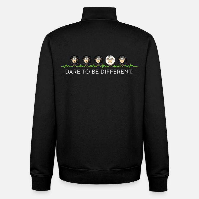 Be Different – Schwarzes Schaf - Unisex Organic Zip Sweatshirt von Stanley/Stella - Schwarz