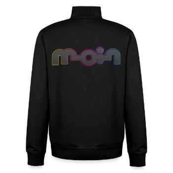 Bonjour - Sweat zippé unisexe en coton bio Stanley/Stella - noir - Dos - AI Model Male 185 light (185cm)