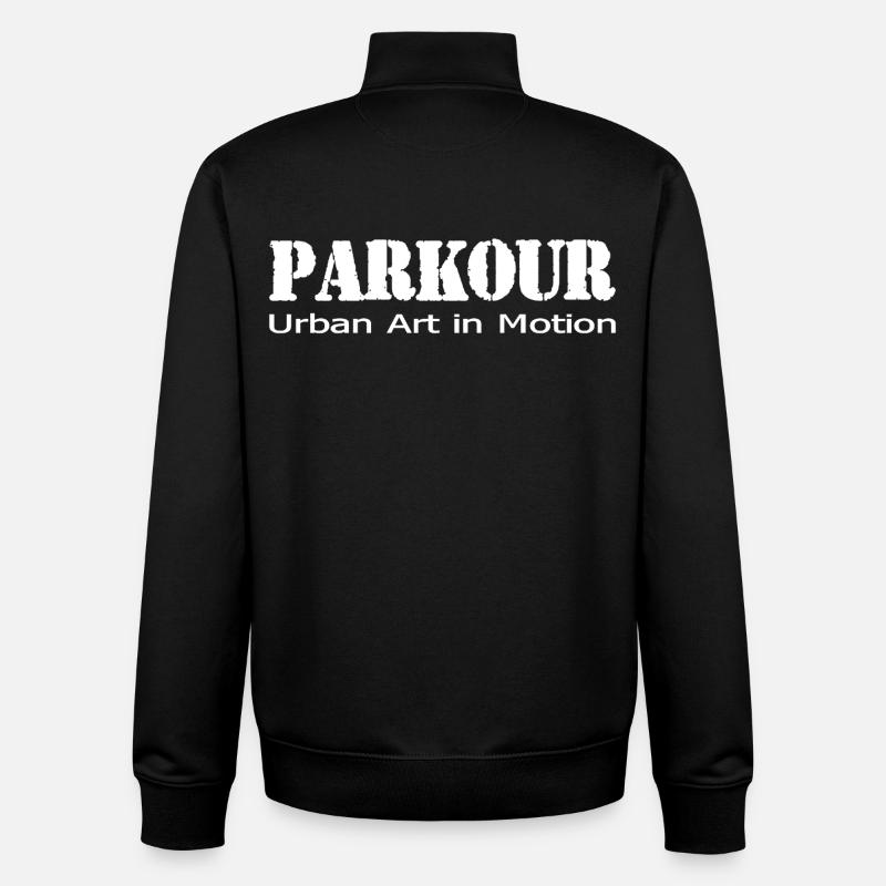 Parkour - Sweat zippé unisexe en coton bio Stanley/Stella - noir