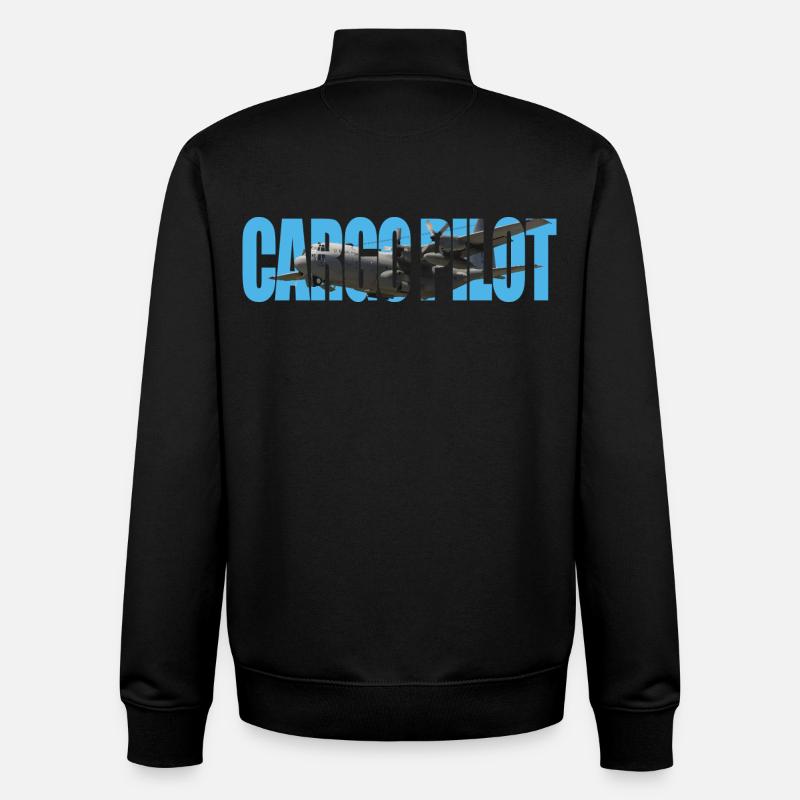 Pilote cargo C-130 - Sweat zippé unisexe en coton bio Stanley/Stella - noir
