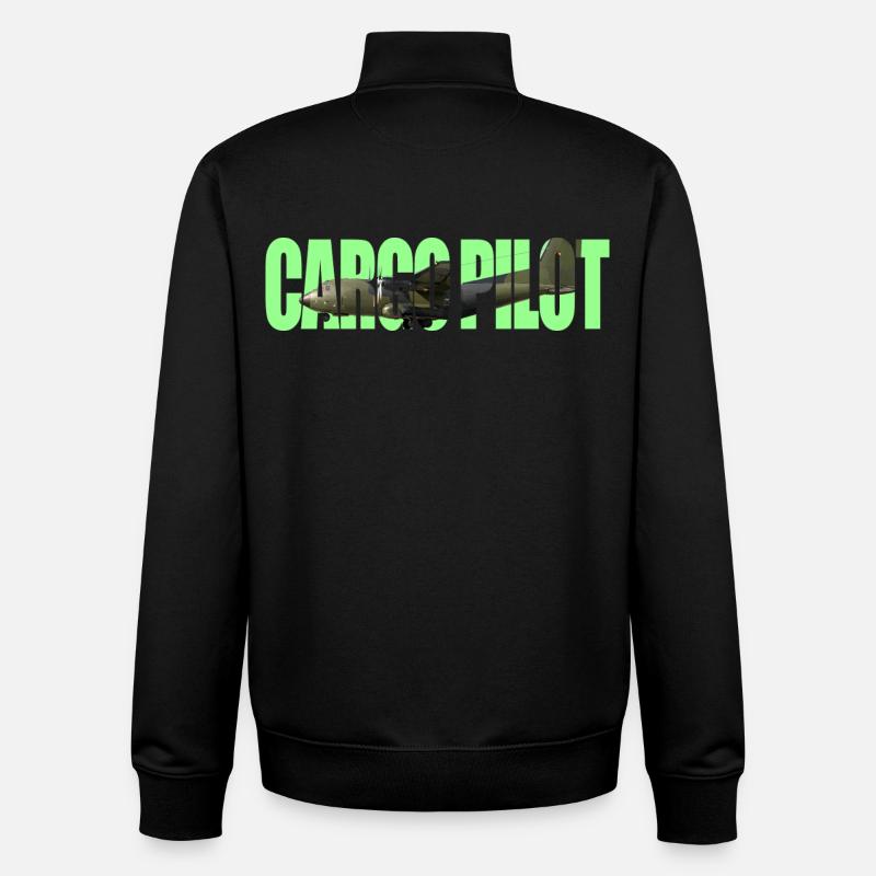 Cargo pilot C-160 - Unisex Organic Zip Sweatshirt by Stanley/Stella - black