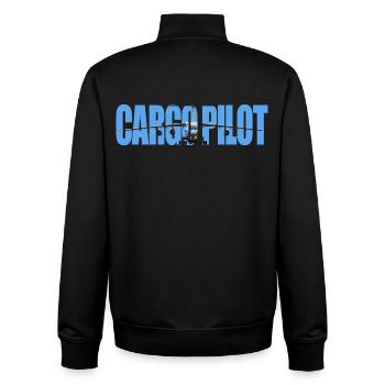 Cargo pilot IL-76 - Unisex Organic Zip Sweatshirt by Stanley/Stella - black - Back - AI Model Male 185 light (185cm)