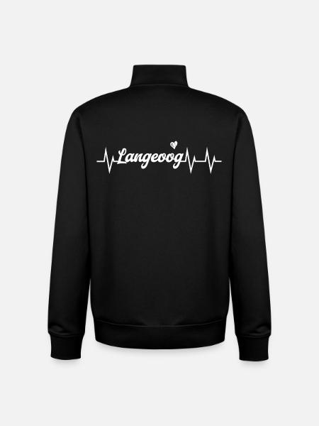 Heartbeat Langeoog - Unisex Organic Zip Sweatshirt by Stanley/Stella - black