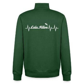 Heartbeat Cala Millor - Unisex Organic Zip Sweatshirt von Stanley/Stella - Flaschengrün - Hinten - AI Model Male 185 dark (185cm)