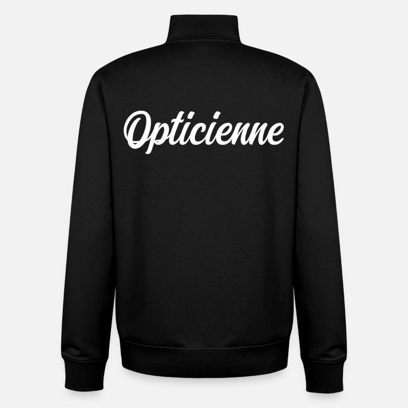 Optician - Unisex Organic Zip Sweatshirt by Stanley/Stella - black