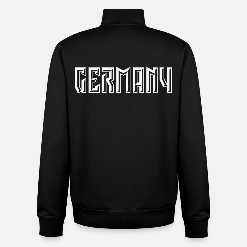 Germany Schriftzug (Relief / 3D / White) - Unisex Organic Zip Sweatshirt von Stanley/Stella - Schwarz