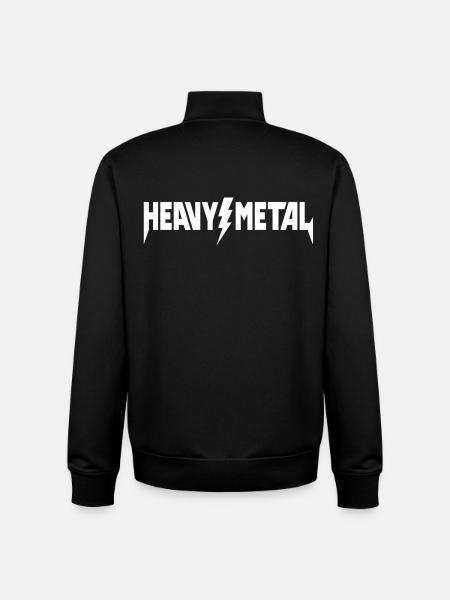 Heavy Metal Logo - Unisex Organic Zip Sweatshirt by Stanley/Stella - black