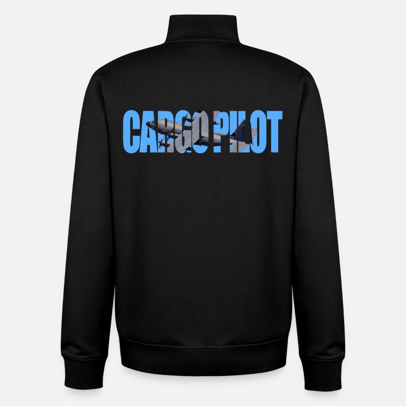 Pilote cargo C-130 - Sweat zippé unisexe en coton bio Stanley/Stella - noir