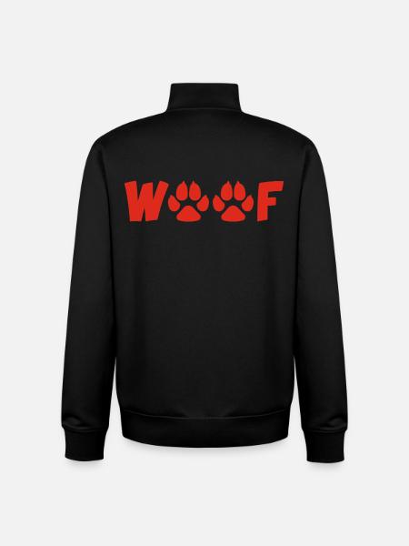 Barking dog (red) - Unisex Organic Zip Sweatshirt by Stanley/Stella - black