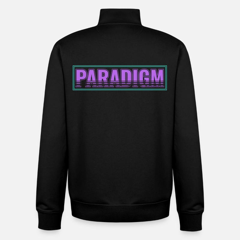 Changement de paradigme – Nouvelle pensée - Sweat zippé unisexe en coton bio Stanley/Stella - noir