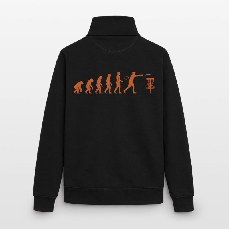 Disc Golf Evolution Drôle de Disc Golfeur Flying Disc Sweat zippé unisexe en coton bio Stanley/Stella