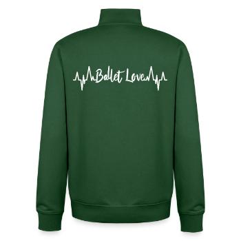 Ballett Liebe EKG Kardiogramm - Unisex Organic Zip Sweatshirt von Stanley/Stella - Flaschengrün - Hinten - AI Model Male 185 dark (185cm)