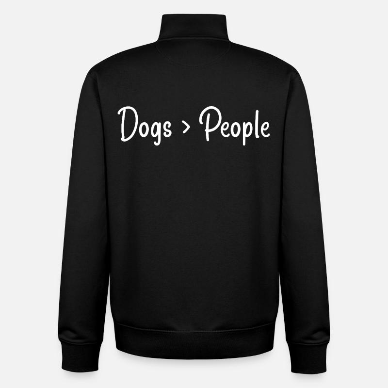 Amoureux des chiens - Sweat zippé unisexe en coton bio Stanley/Stella - noir