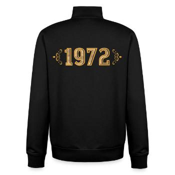 Legende seit 1972 retro 1972 - Unisex Organic Zip Sweatshirt von Stanley/Stella - Schwarz - Hinten - AI Model Male 185 light (185cm)