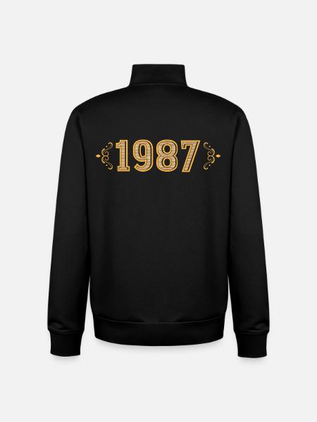 Legend since 1987 retro 1987 - Unisex Organic Zip Sweatshirt by Stanley/Stella - black