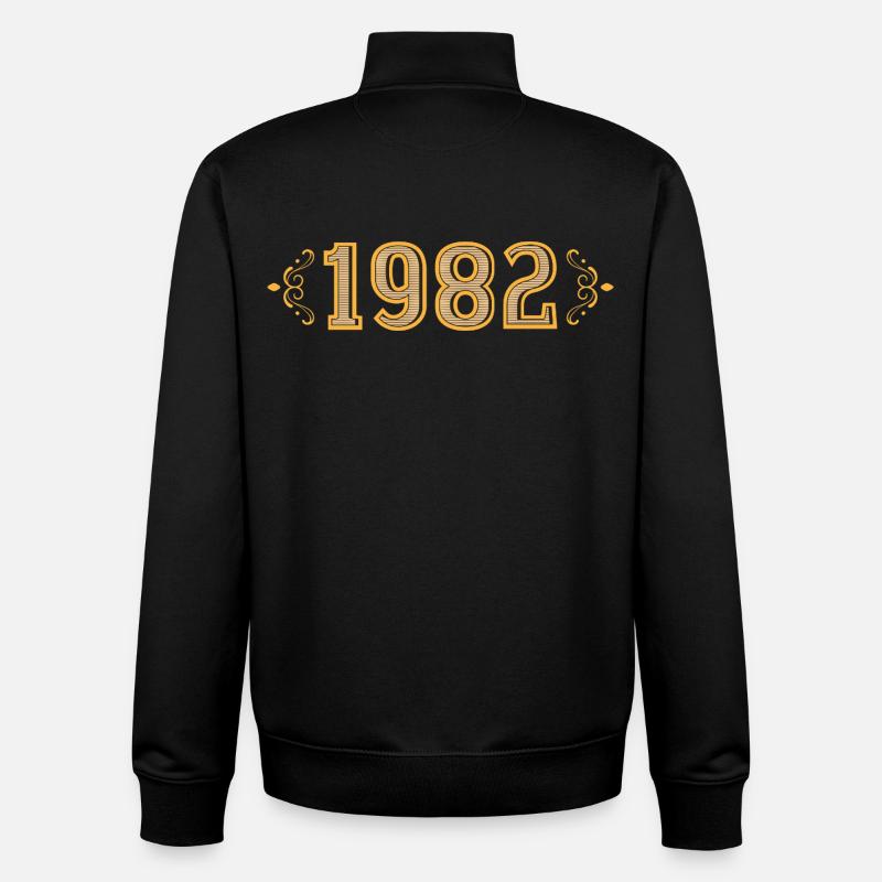 Legende seit 1982, Retro 1982 - Unisex Organic Zip Sweatshirt von Stanley/Stella - Schwarz