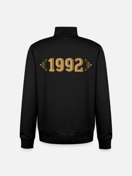 Legend since 1992 retro 1992 - Unisex Organic Zip Sweatshirt by Stanley/Stella - black